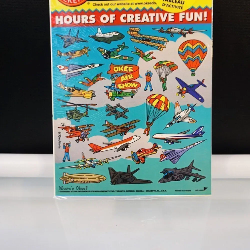 Okee Airshow Okee Dokee Stickers Party Favors Activity Boards Reusable